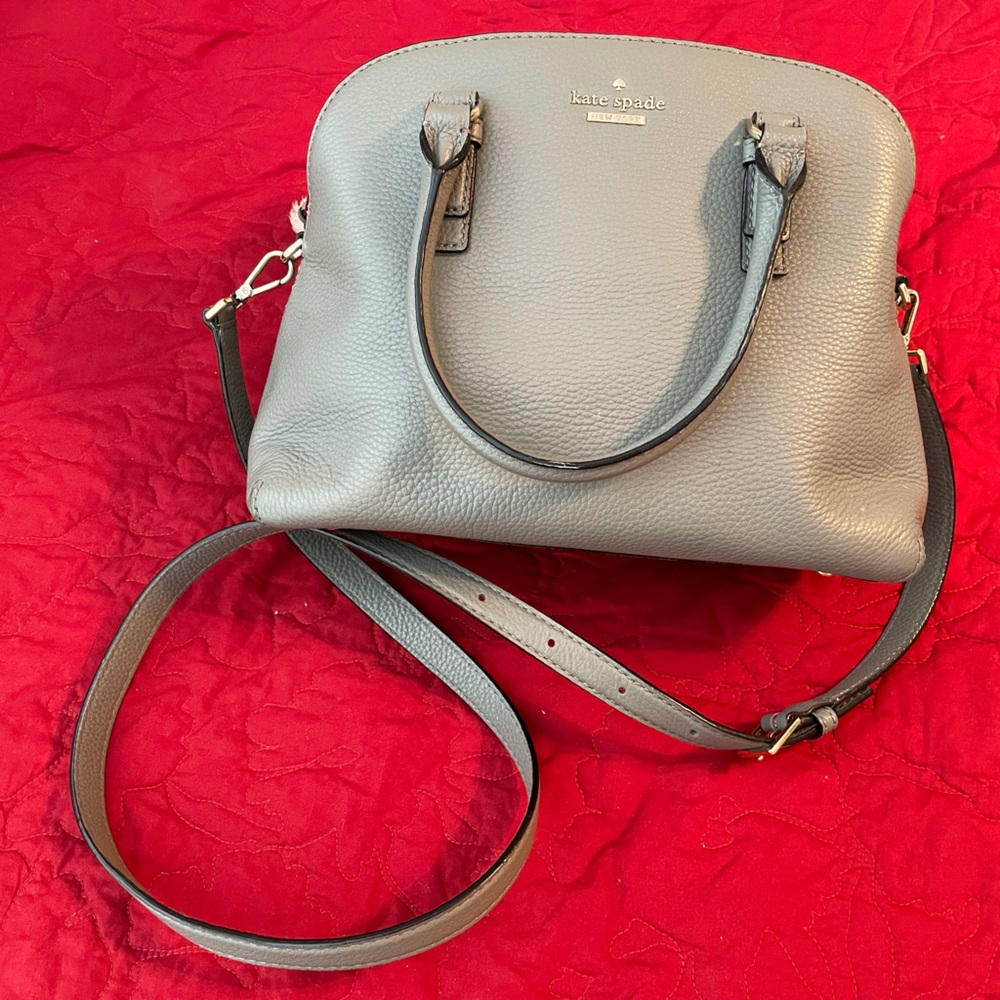 EUC KATE SPADE GRAY LEATHER PURSE